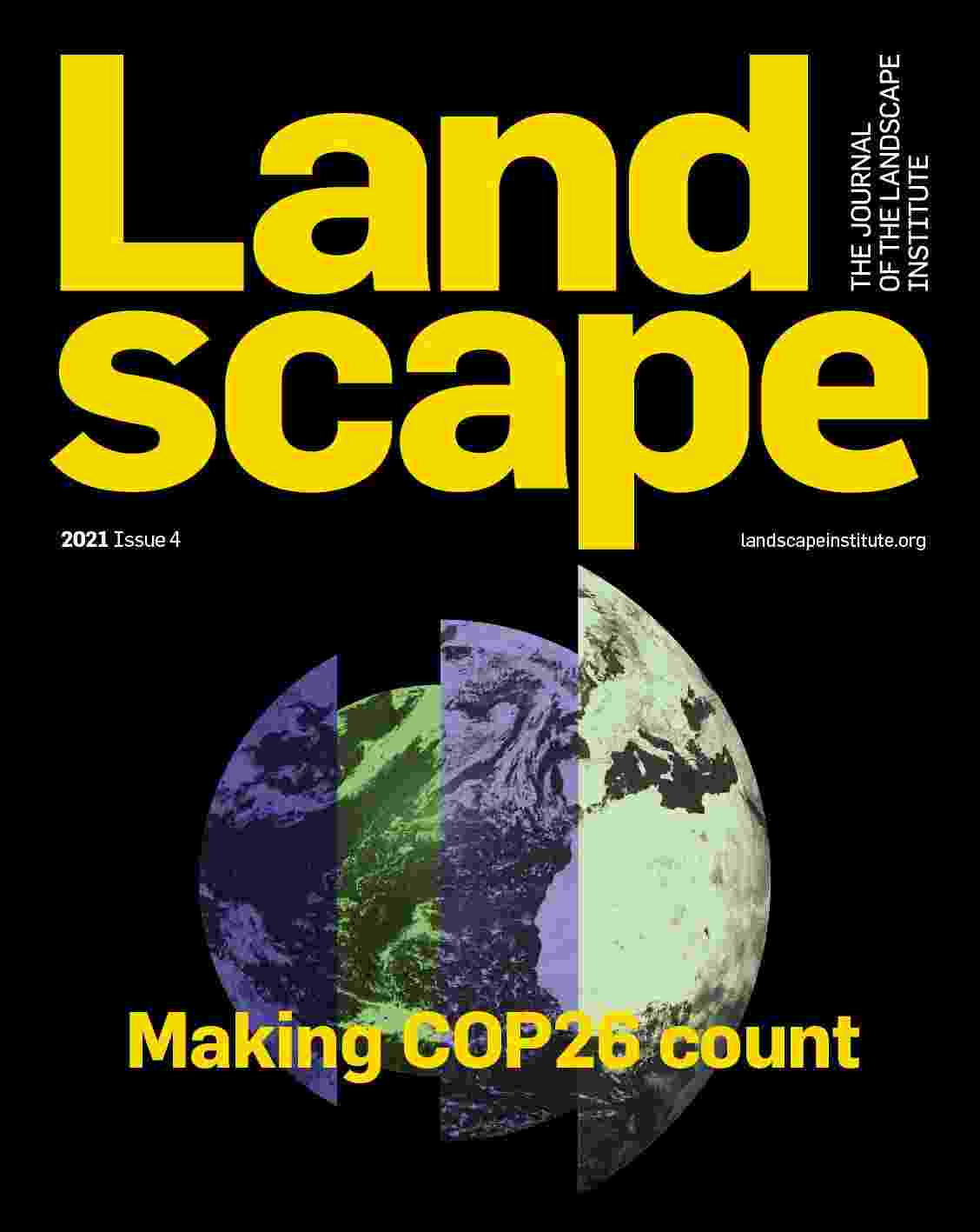 Image shows front cover of Landscape journal, issue 4, 2021